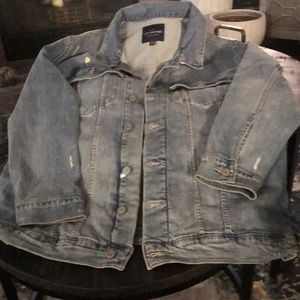 Lucky Brand Women Oversized Trucker Denim Jacket